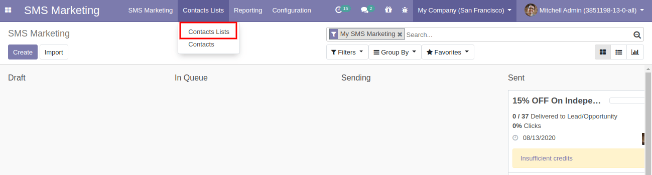 Create Contact List In Odoo 