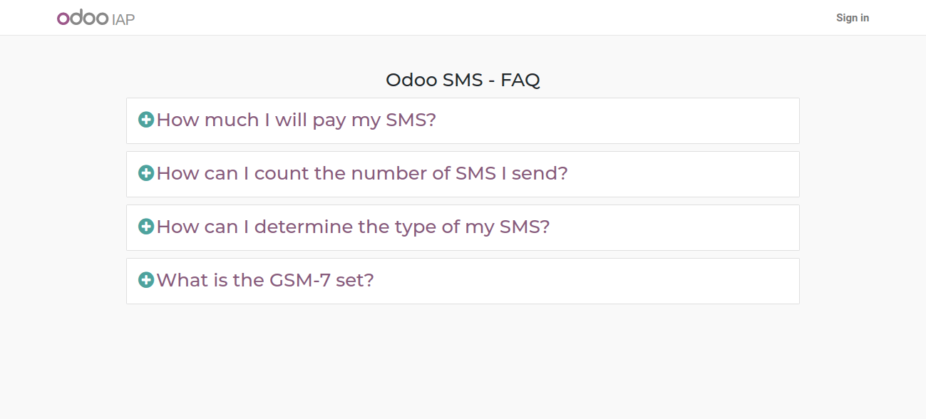 Odoo SMS FAQ