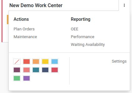 Work Center Overview In Odoo 