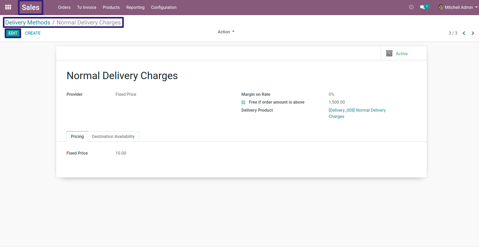Delivery Charges In Odoo 