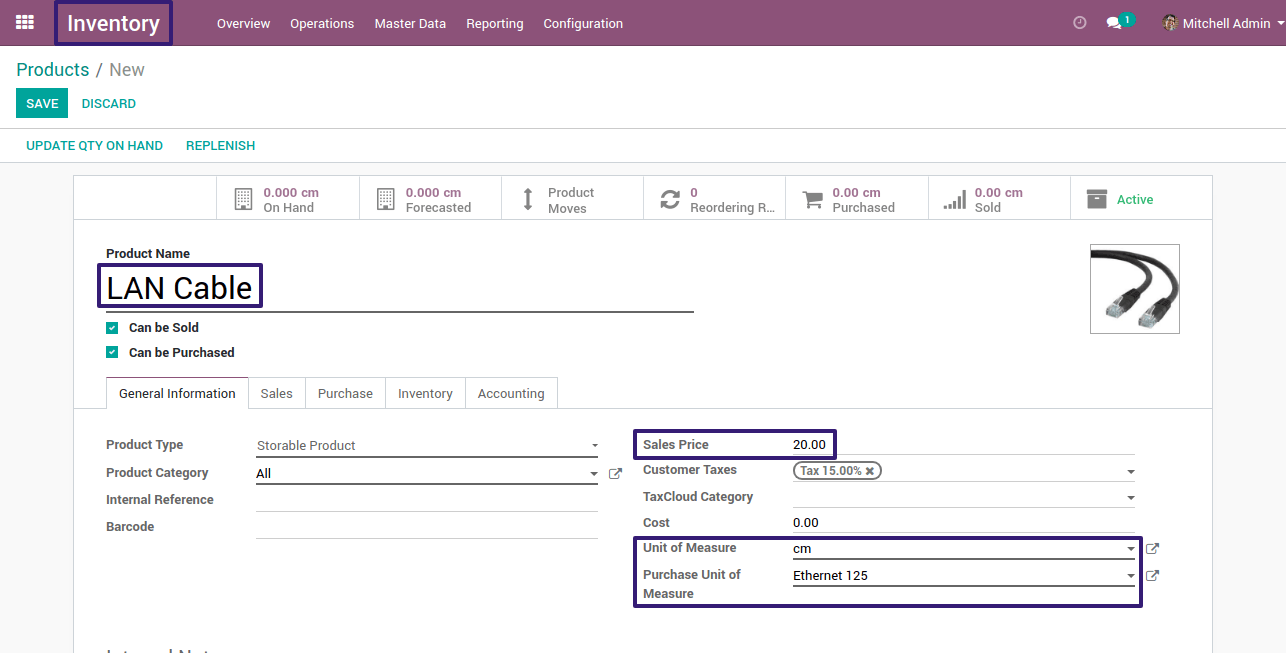 Product In Odoo 