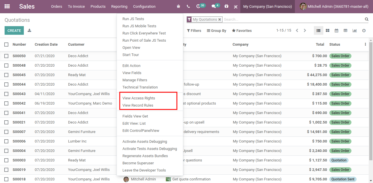 Odoo 14 Record Rules and Access Rights