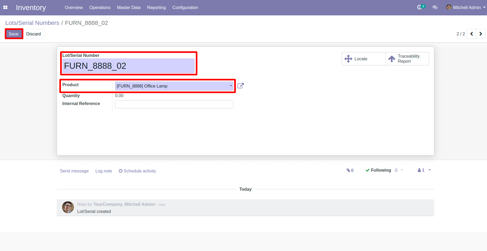 Create New Lot/Serial Record in Odoo Create New Lot/Serial Record in Odoo
