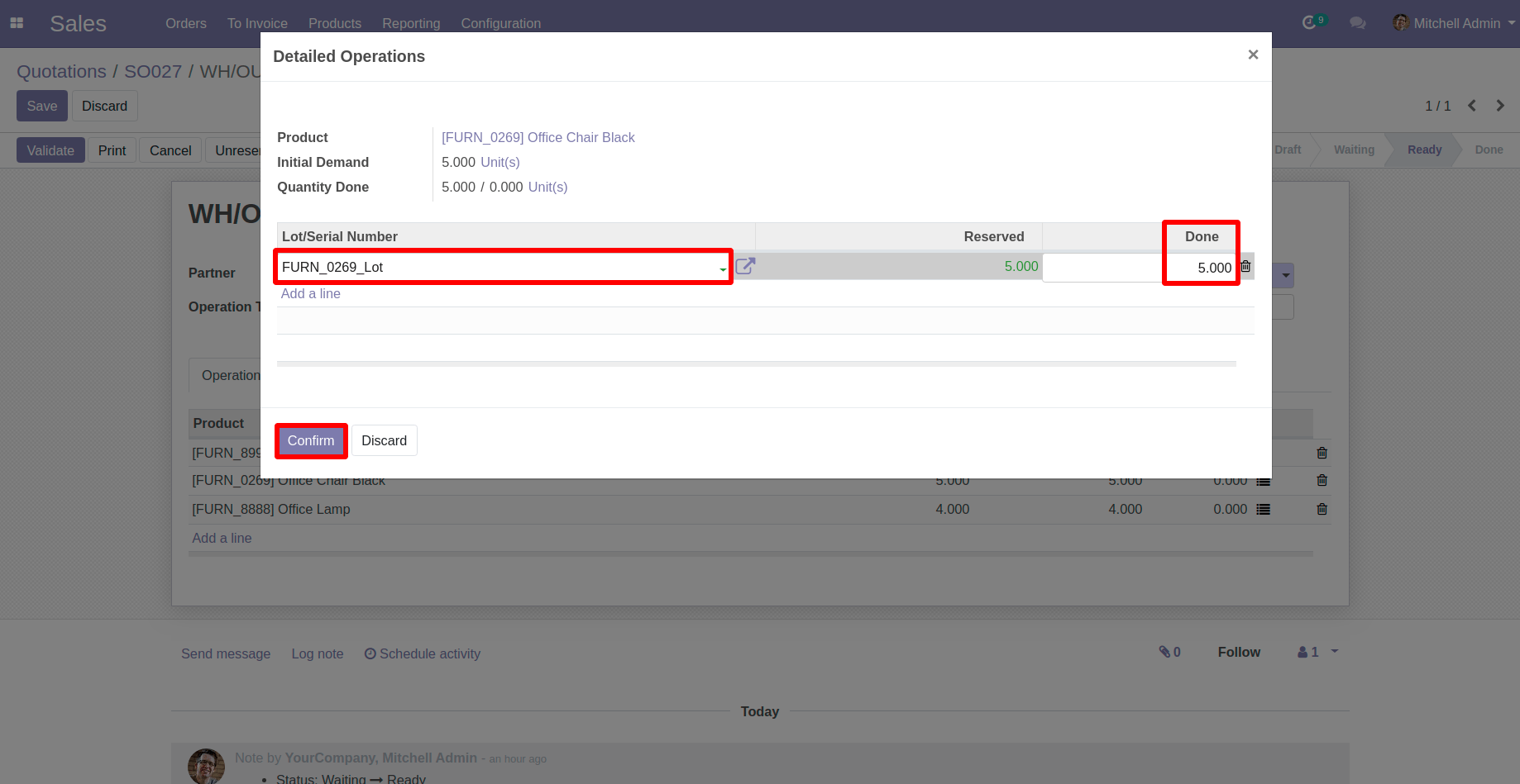 Add Product and Quantity then Click on Confirm Button in Odoo Add Product and Quantity then Click on Confirm Button in Odoo