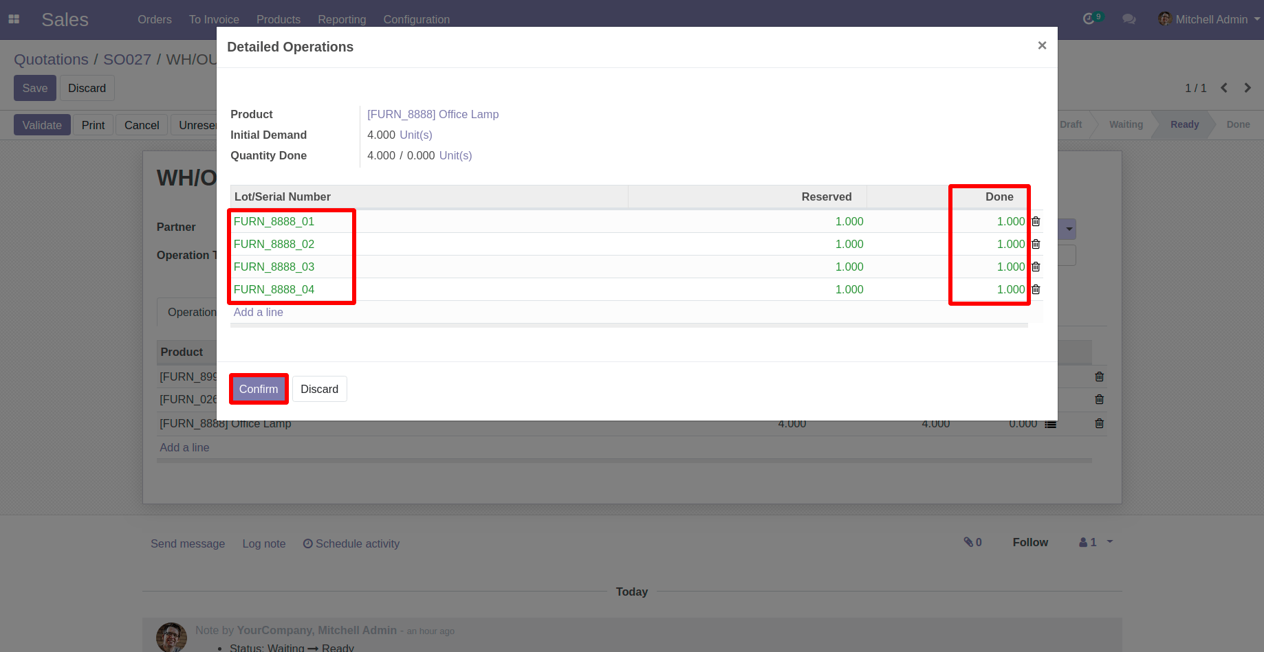 Select Product with Quantity then Click on Confirm Button in Odoo Select Product with Quantity then Click on Confirm Button in Odoo