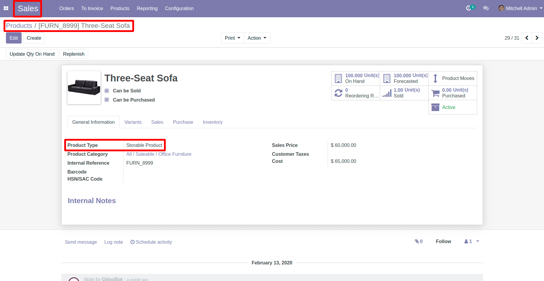 Select Product with Storable Type in Odoo Select Product with Storable Type in Odoo