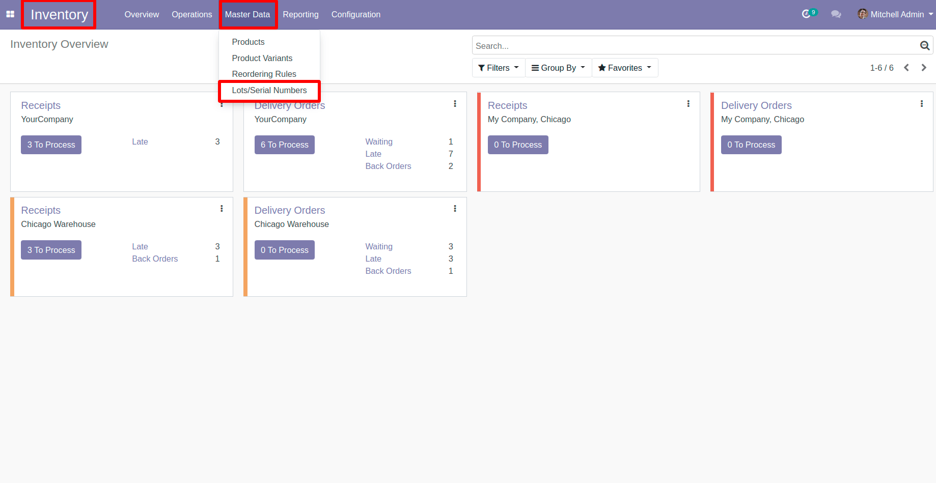 Select Lot/Serial Numbers Menu in Odoo Select Lot/Serial Numbers Menu in Odoo