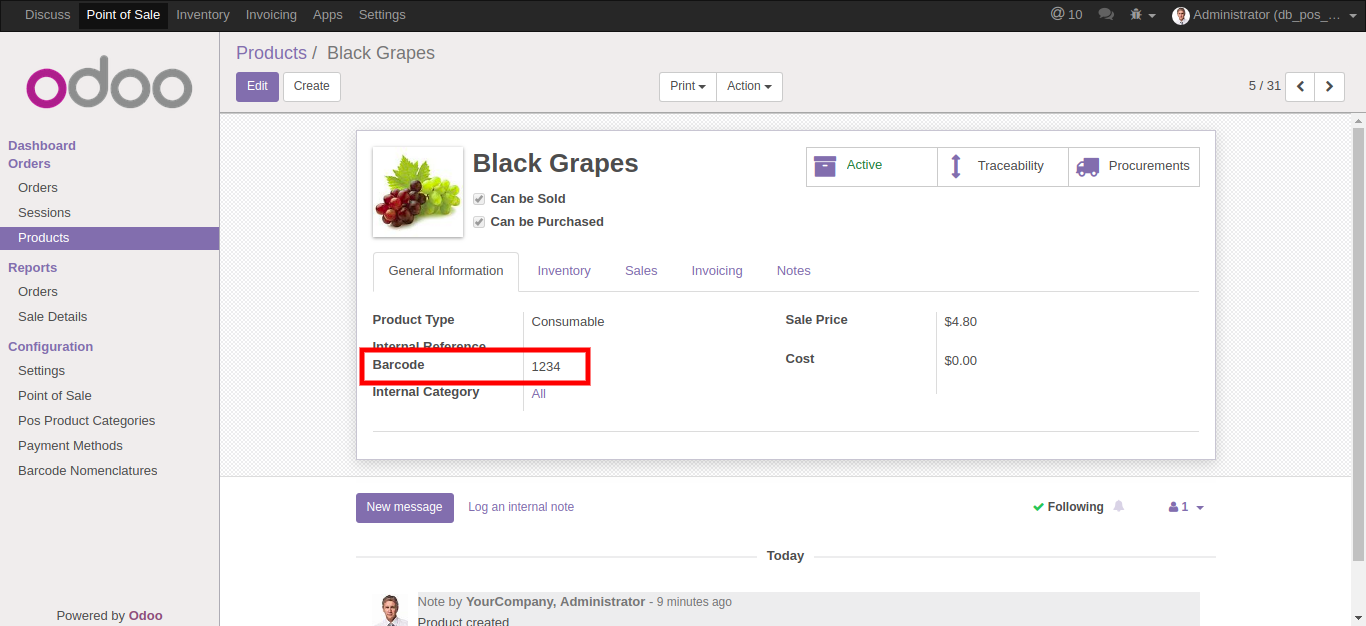 Product Barcode Odoo Product Barcode Odoo
