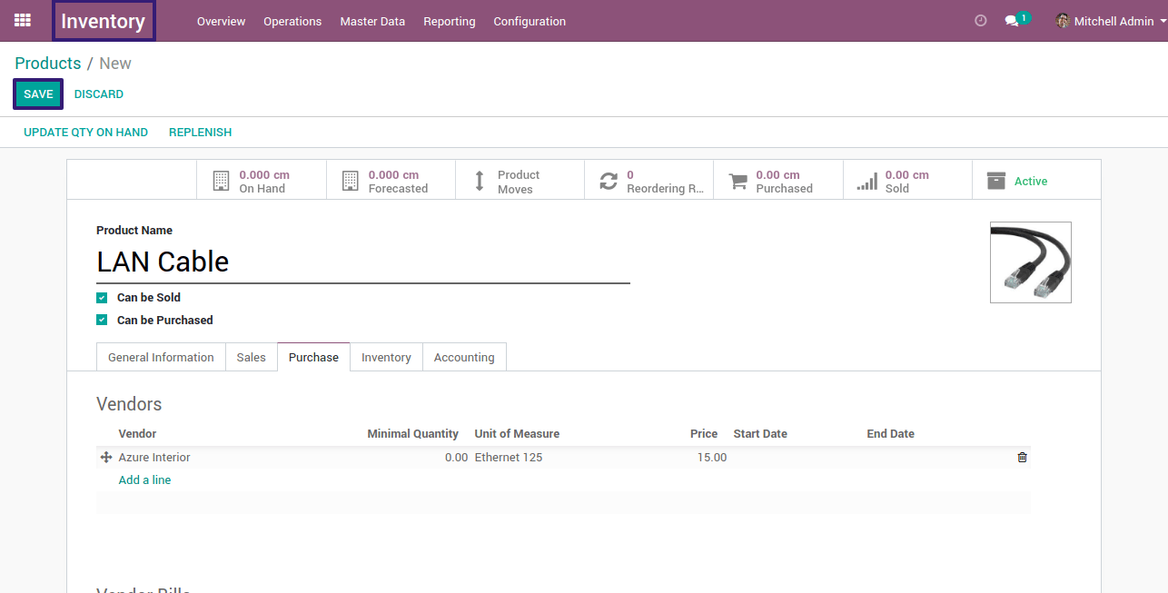 Save the Product In Odoo Save the Product In Odoo