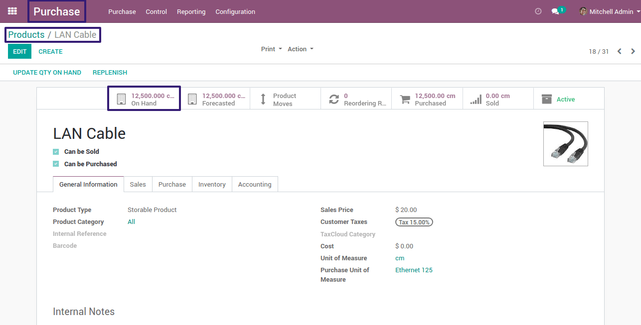 check Product's Onhand Quantity In Odoo check Product's Onhand Quantity In Odoo