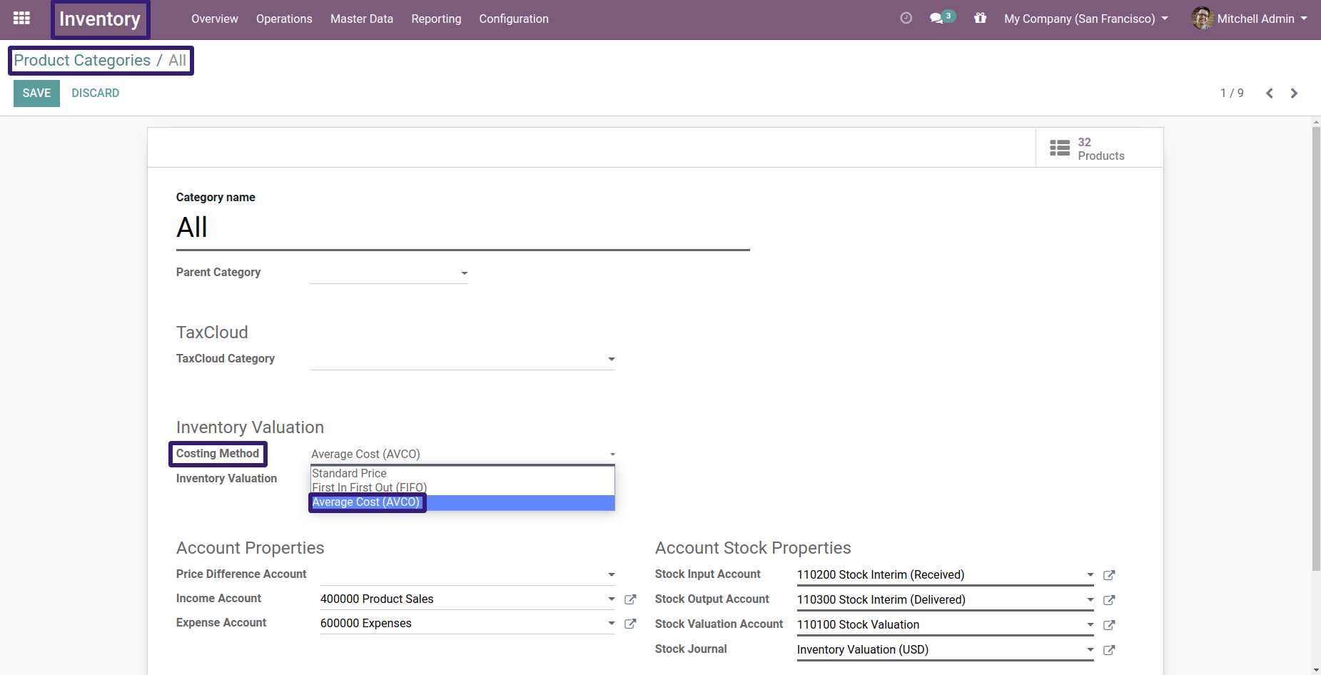 Costing Method Odoo 13 Costing Method Odoo 13