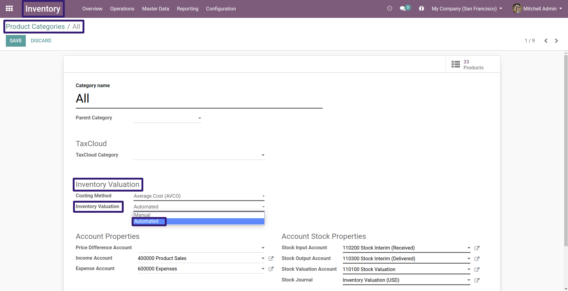 Inventory Valuation and Costing Method Odoo 13 Inventory Valuation and Costing Method Odoo 13