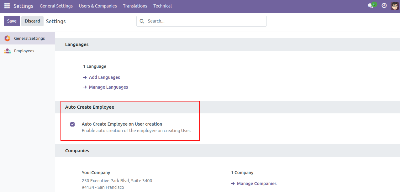Auto Create Employee on User creation Auto Create Employee on User creation
