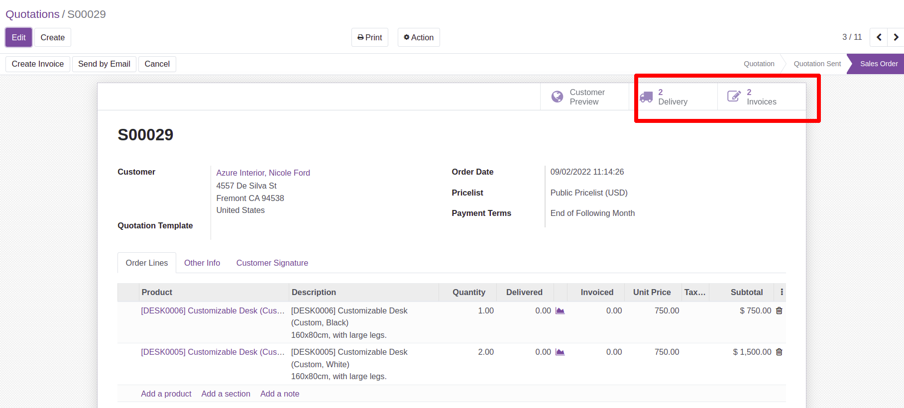 Sales order Invoices Sales order Invoices