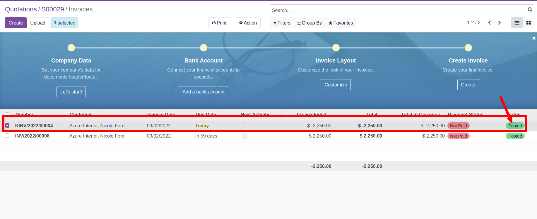 Sales order Invoices Status Sales order Invoices Status