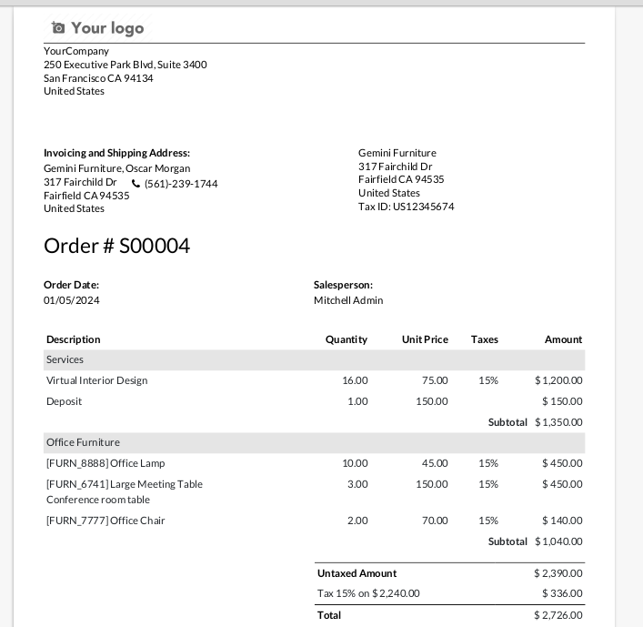 Quotation/Order Report Quotation/Order Report