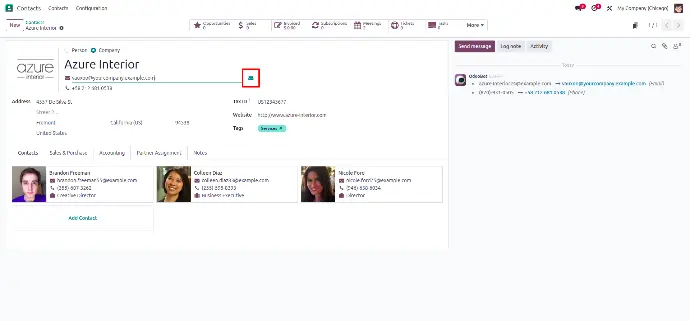 Widget : email 