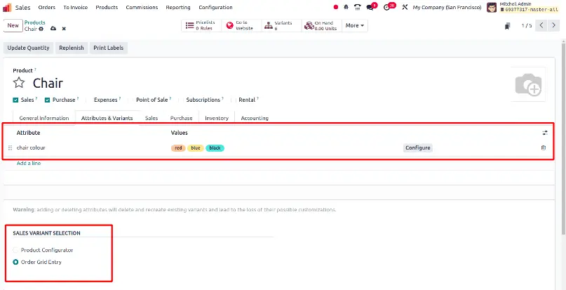 Configuration In Product 