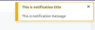 Warning Notification Warning Notification