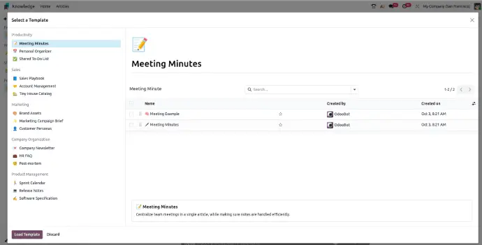 Odoo Knowledge