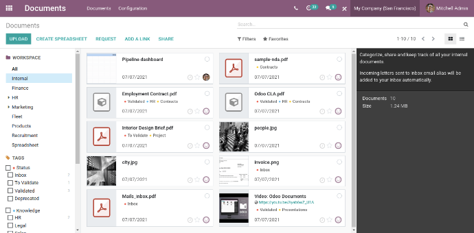 Odoo Document Management System