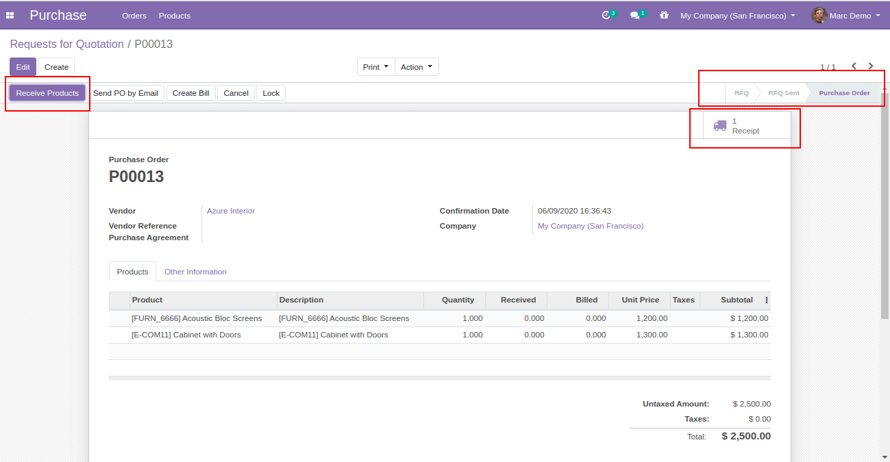 Purchase Management In Odoo