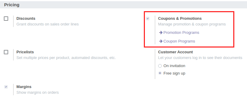 Coupons and Promotion In Odoo 13