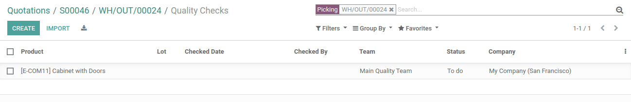 Quality Check In Odoo 