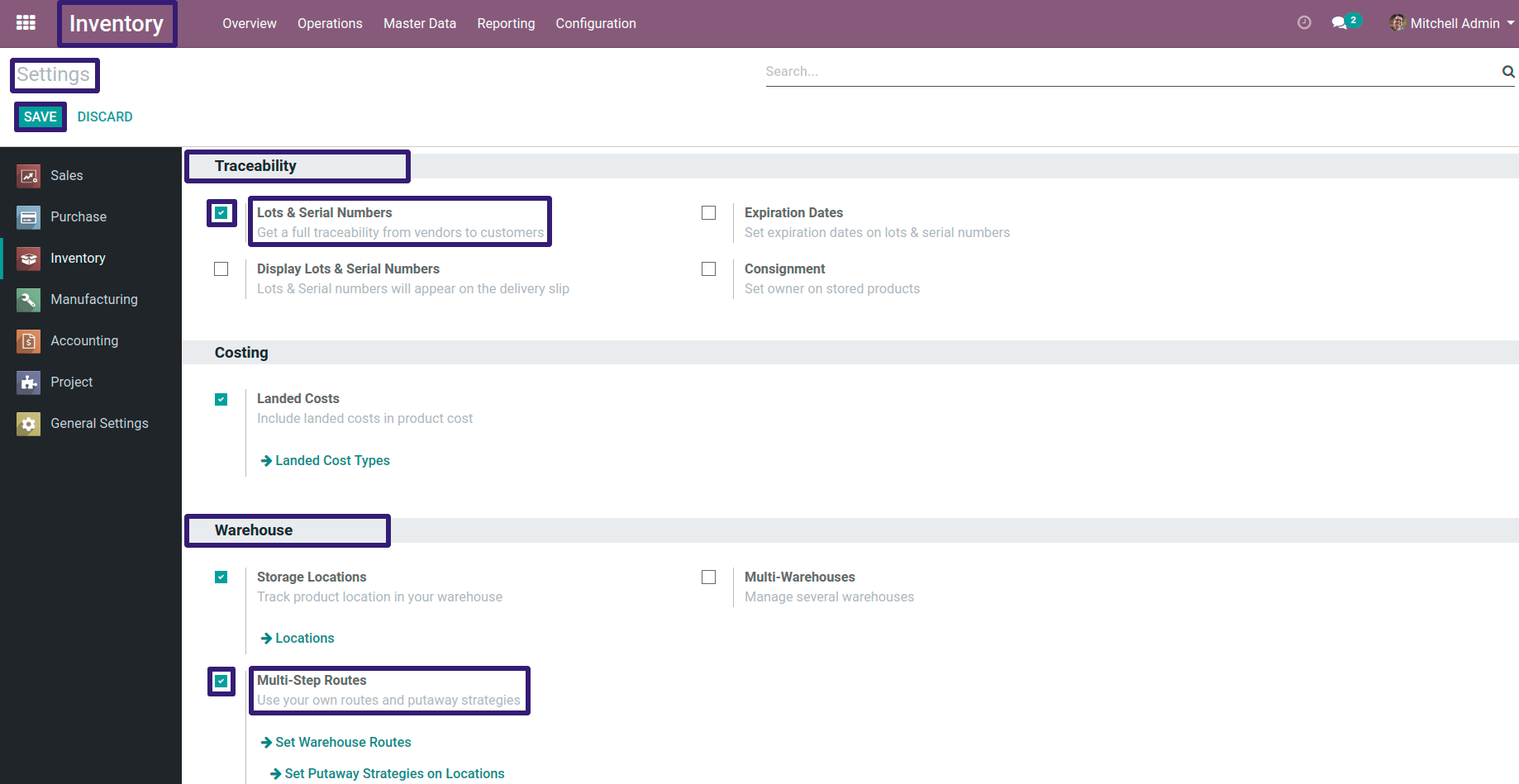 Lot and Serial Number In Odoo