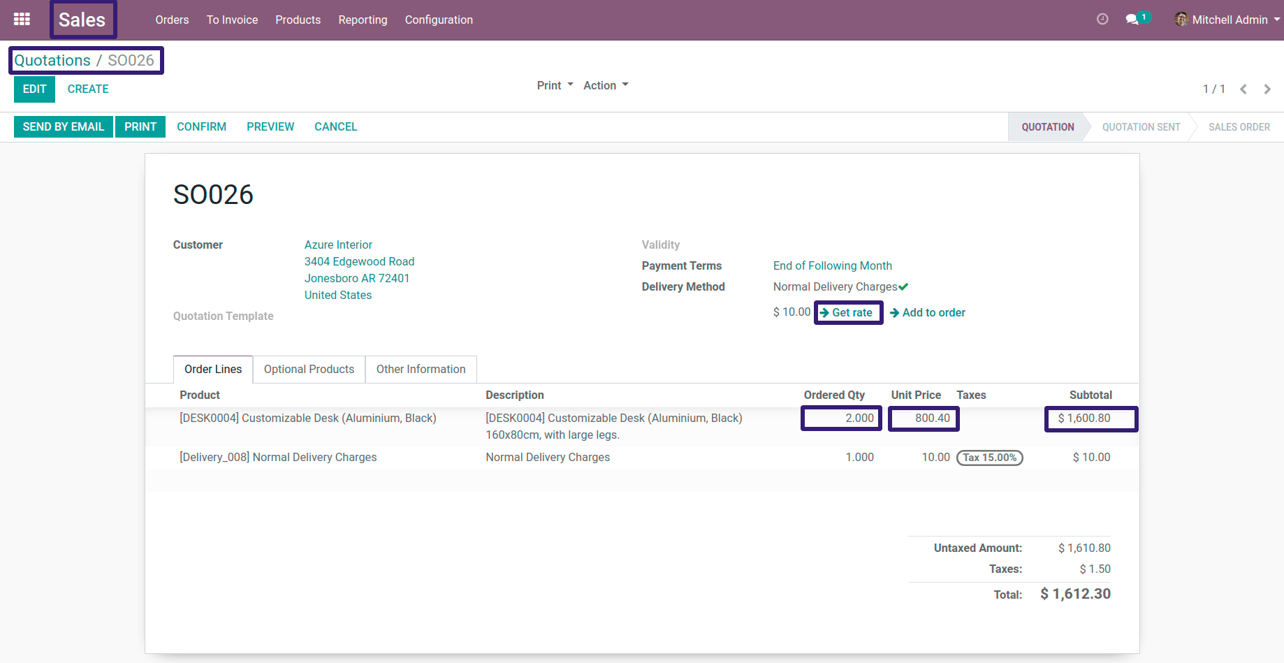 Delivery Prices In Odoo - Based On Fixed Price 