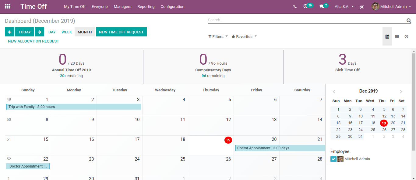 Time Off In Odoo 